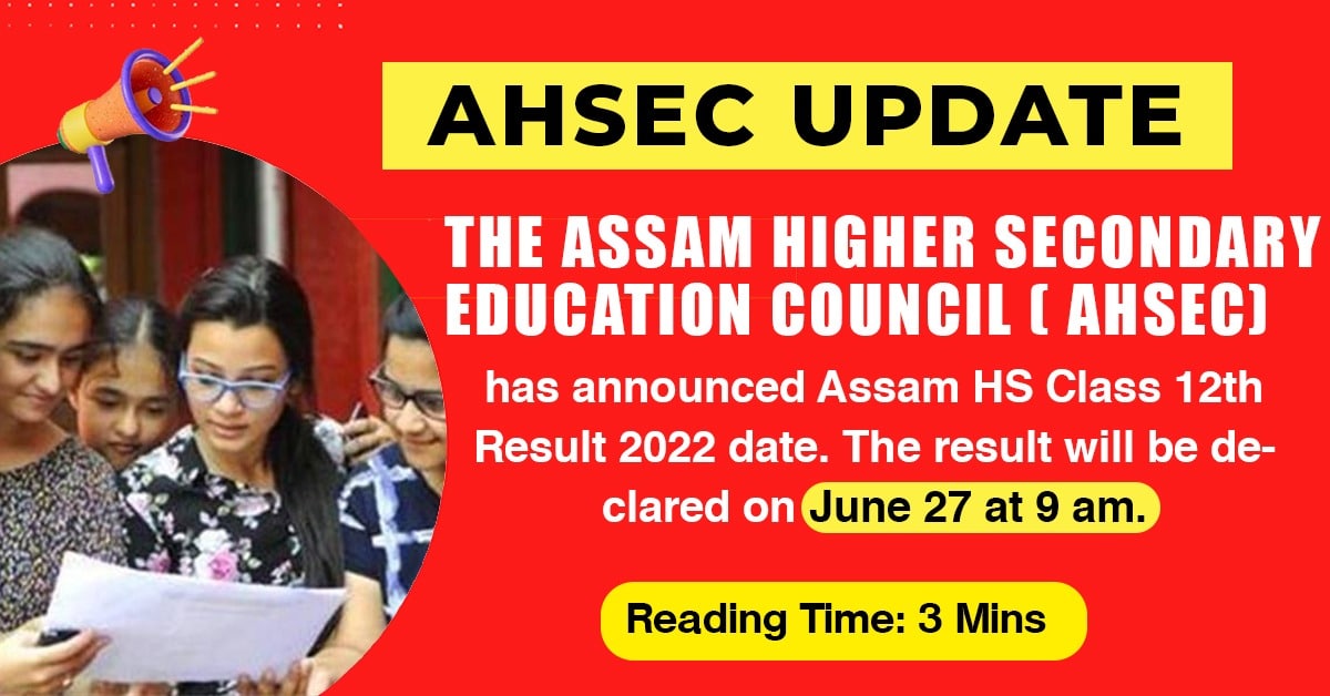 Assam Higher Secondary Result Date Notification Download