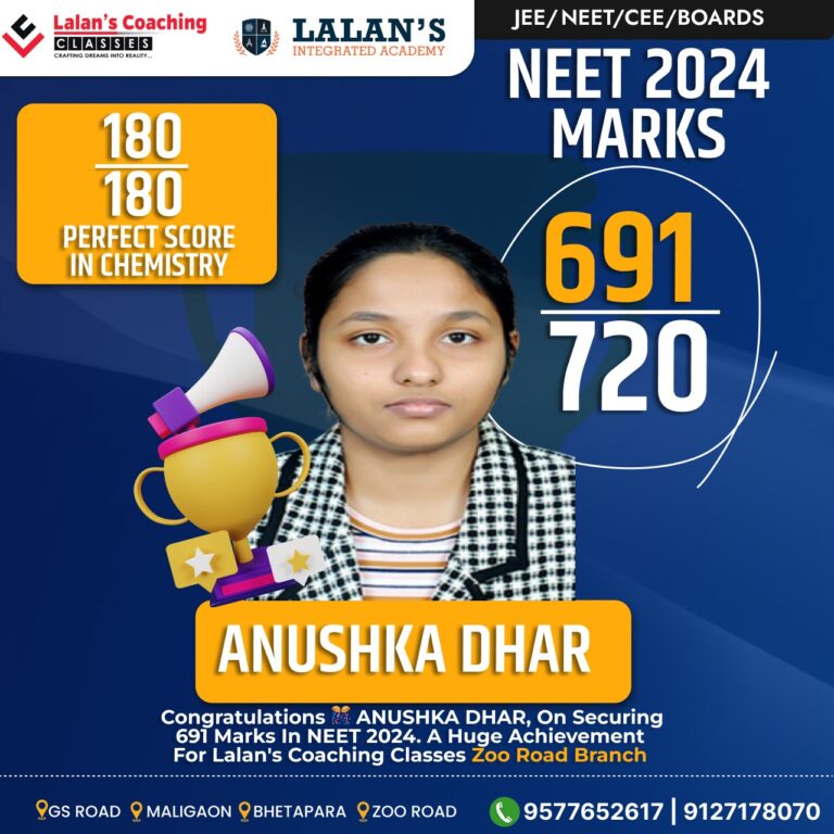 NEET 2024 Results - Anushka Dhar ( Lalans Coaching Classes)