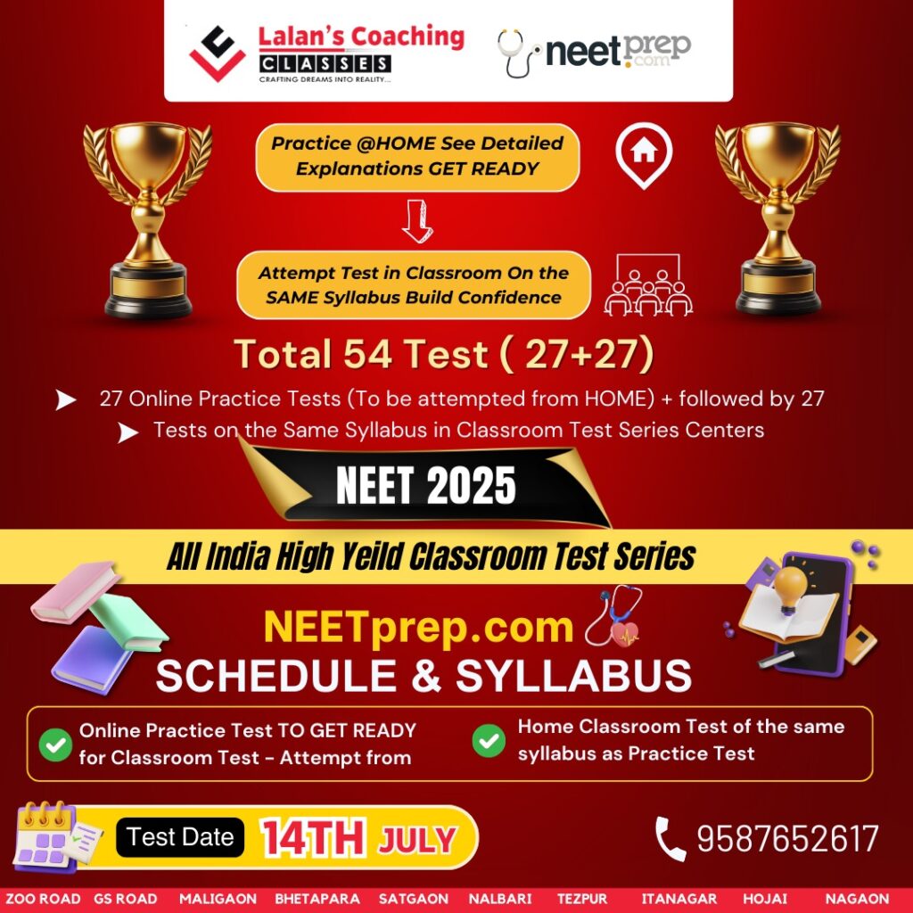 NEET 2025 All India Classroom Test Series Lalans Coaching Classes